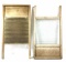 Pair Of Vintage Wood & Glass Wash Boards