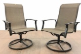 (2) Swivel Patio Arm Chairs