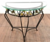Sea Life Brass Sculptures Consol Table