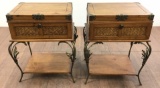 Pair Of Hollywood Regency Style End Tables