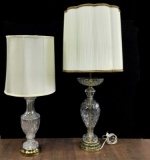 Pair Of Crystal Table Lamps