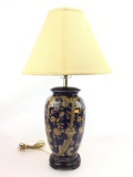 26in Ceramic Painted Urn Style Table Lamp