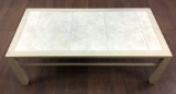 Transitional Style Stone Top Coffee Table