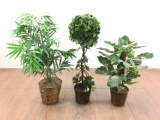 (3pc) Faux Potted Plants