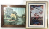 (2) Asian Style Framed Prints