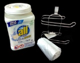 6 All Mighty Pacs Laundry Soap, Toilet Roll Holder