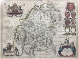 Johannes Blaeu Antique Hand Colored Map