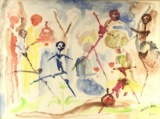 Ardeshir Mohassess (1938-2008) Framed Watercolor