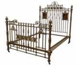 Gothic Revival R. W. Winfield & Co Brass Bed Frame