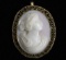 10k Yellow Gold Carved Cameo Brooch/ Pendant