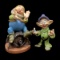 (2) Disney Snow White Dwarves, Dopey & Happy