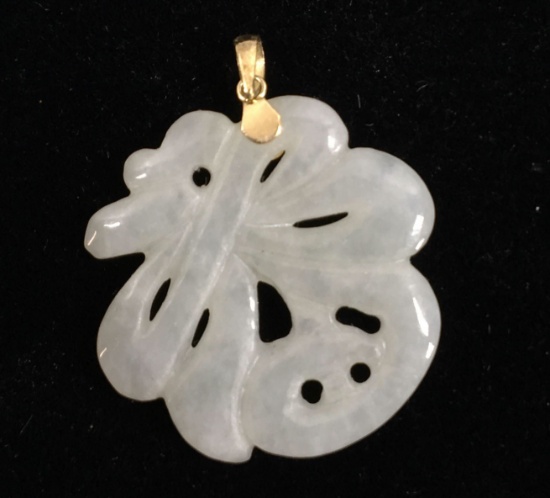 14k & Jade Pendant