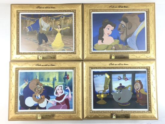 (4) Walt Disney Beauty & The Beast Art Prints