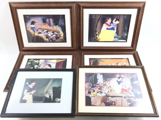 (6) Framed Disney’s Snow White Lithographs