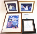 (4) Disney’s Cinderella Lithographs