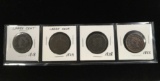 (4) U. S. Large Cents Dates Range From 1818-1855