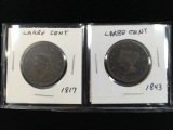 (2) U. S. Large Cents (1817 & 1843)