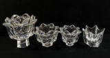 (4) Piece Orrefors Crystal Vase Set