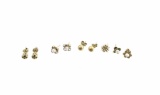 (3) Pairs & (3) Single 14k Yellow Gold Earrings