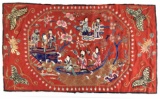 Antique Chinese Emperor Embroidered Tapestry