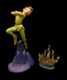 Disney Peter Pan & Jolly Roger Porcelain Figurines