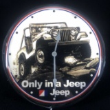 Jeep Illuminated Advertisement Wall Clock