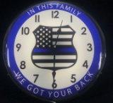 Police Appreciation Illuminated Wall Clock