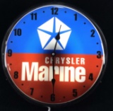 Chrysler Marine Illuminated Advertising Clock