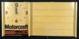 Vintage Motorcraft Electric Light Up Wall Clock