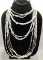 (4pc) 14k & Pearl Necklaces & Black Onyx Bracelet