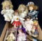 (7pc) Assorted Vintage Porcelain Dolls