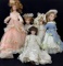 (5pc) Vintage Porcelain Dolls