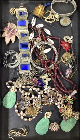 Assorted Vintage Fashion Costume Jewelry, Pins