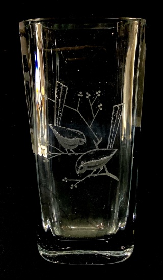 Mid Century Stormberg Crystal Vase