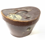 Vintage Leather Hat Box