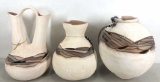 (3pc) Southwestern Style Pottery Vases