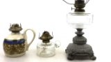 (3) Vintage Kerosene Oil Lamps