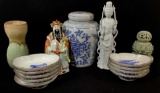 Vintage Porcelain Vases, Figures, Plates