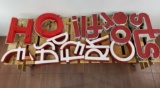 (18) Red & White Advertising Sign Letters
