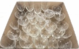 30pc Glass Wine Glass, Cordial And Goblet Set