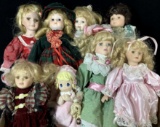 (7pc) Vintage Porcelain Dolls