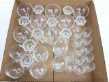 (30+) Art Glass Stemware Glasses & Goblets