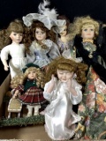(6pc) Vintage Porcelain Dolls