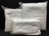 (3 Pc) Luxor New White Wash Cloths & Bath Mats