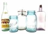 Assorted Vintage Glassware Bottles, Jars