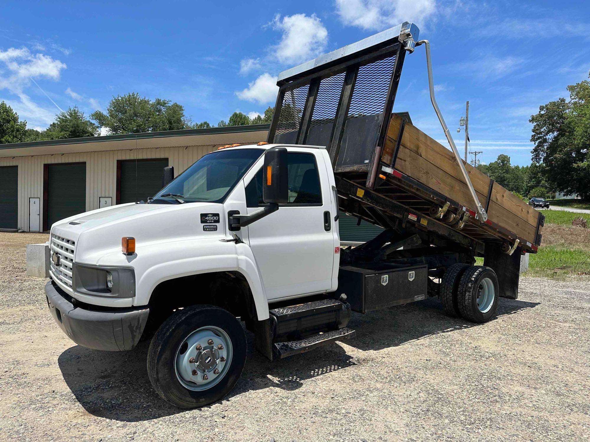 2007 Chevrolet C4500 4x4 Dump Truck, VIN # 1GBE4C3247F411826
