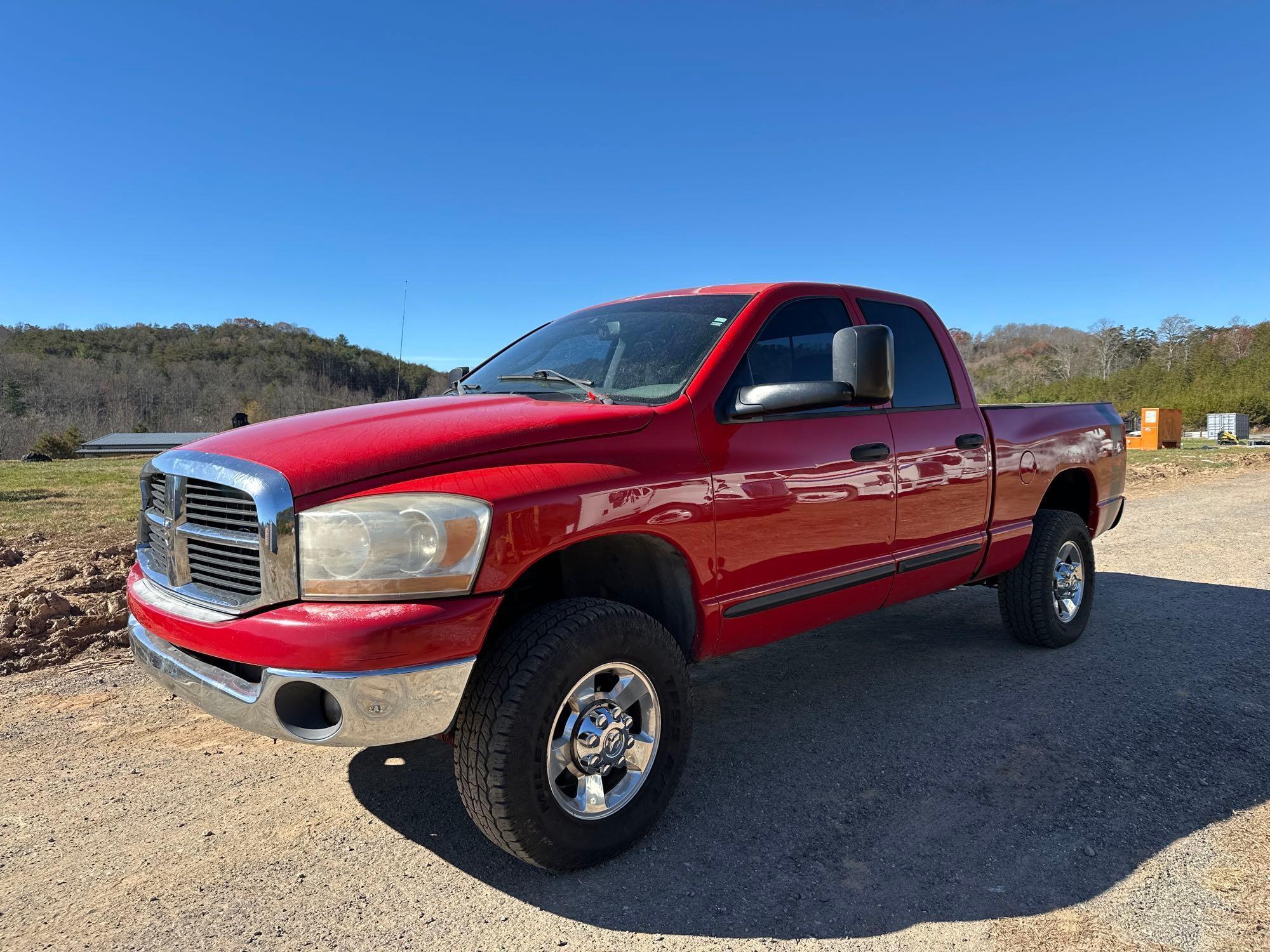 2006 Dodge Ram 2500 4x4 Pickup Truck (Diesel), VIN # 3D7KS28C66G203434