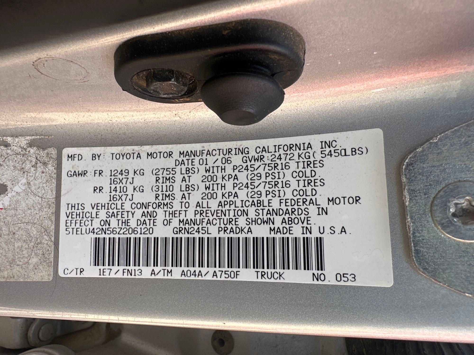 2006 Toyota TACOMA