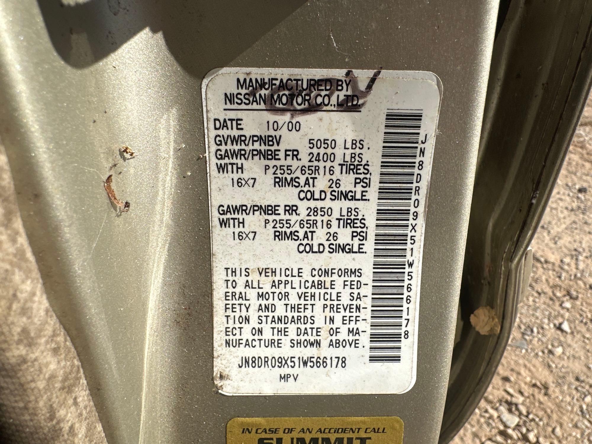 2001 Nissan PATHFINDER