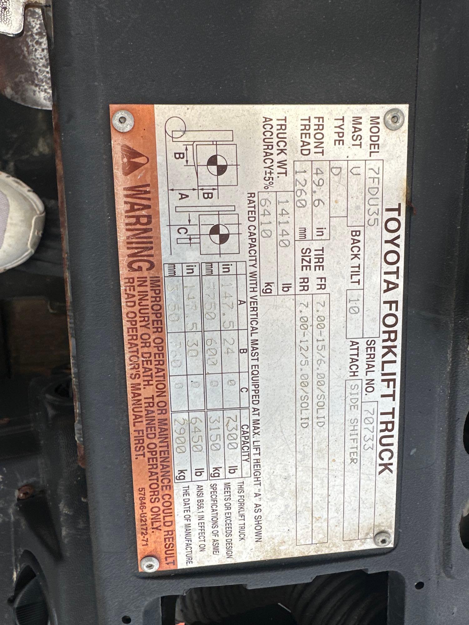 Toyota 7FDU35